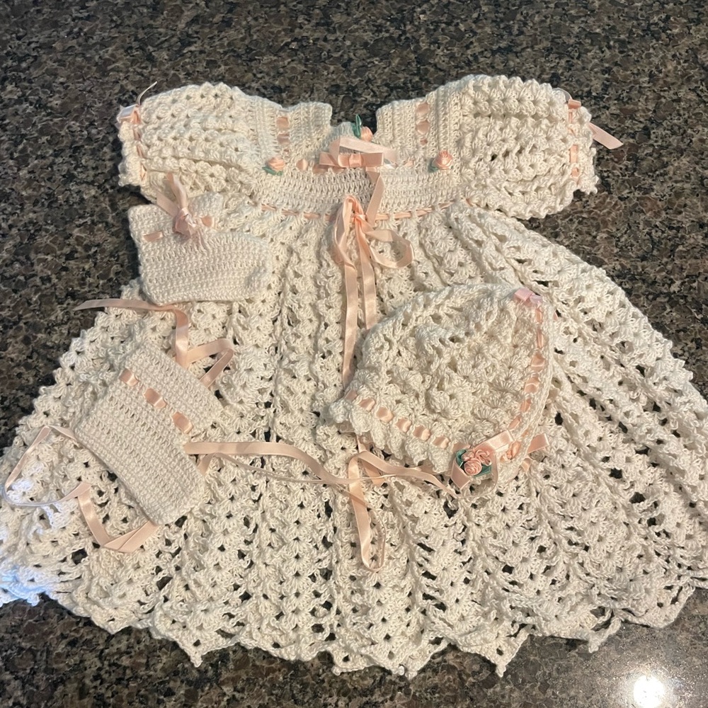 Vintage handmade christening/dedication dress.